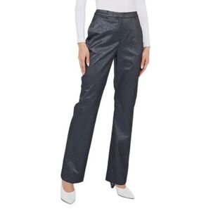 Karl Lagerfeld Paris Career Trousers Straight Leg Fine Pinstripe Slate Sparkly